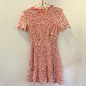 Altar'd State Pink Lace Dress